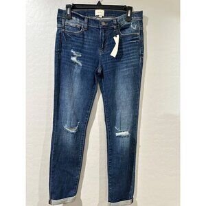 id:23 Distressed High Rise Skinny Jeans size 27 NWT